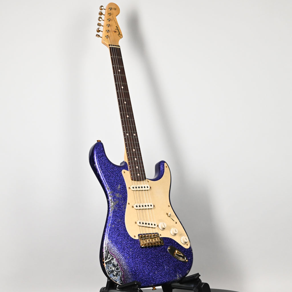Fender Custom Shop 1962 Stratocaster w/ Gold Hardware Heavy Relic- Purple Sparkle / Black Paisley 2025 (R139340)