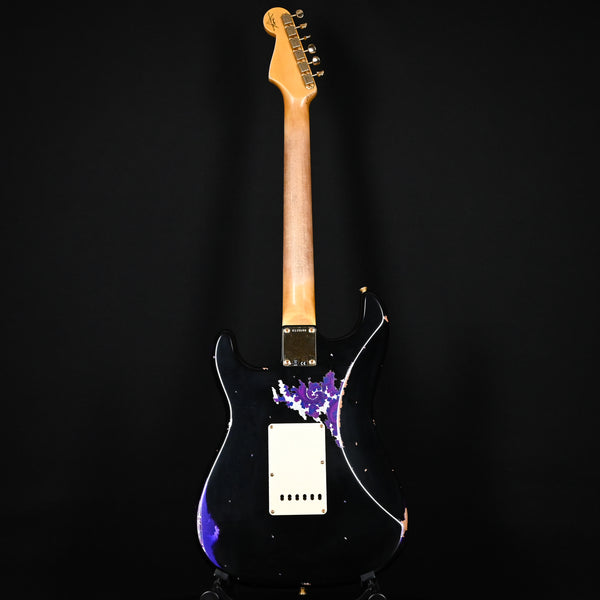 Fender Custom Shop 1962 Stratocaster w/ Gold Hardware & Josefina Handwound Pickups, Heavy Relic- Black/ Purple Paisley 2025 (R139508)