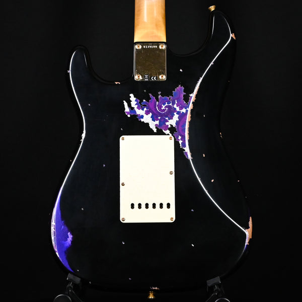 Fender Custom Shop 1962 Stratocaster w/ Gold Hardware & Josefina Handwound Pickups, Heavy Relic- Black/ Purple Paisley 2025 (R139508)