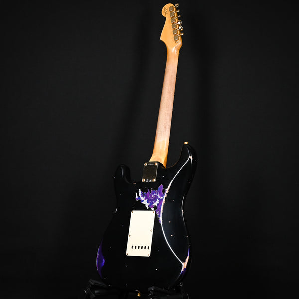 Fender Custom Shop 1962 Stratocaster w/ Gold Hardware & Josefina Handwound Pickups, Heavy Relic- Black/ Purple Paisley 2025 (R139508)