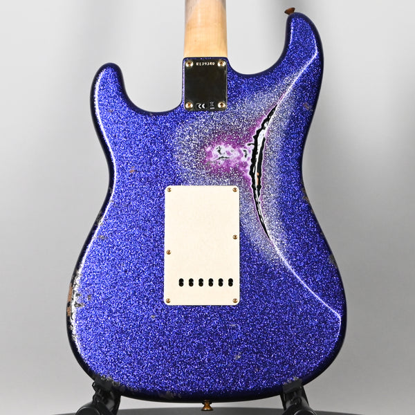 Fender Custom Shop 1962 Stratocaster w/ Gold Hardware Heavy Relic- Purple Sparkle / Black Paisley 2025 (R139340)