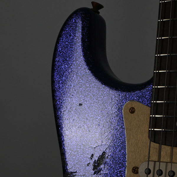 Fender Custom Shop 1962 Stratocaster w/ Gold Hardware Heavy Relic- Purple Sparkle / Black Paisley 2025 (R139340)