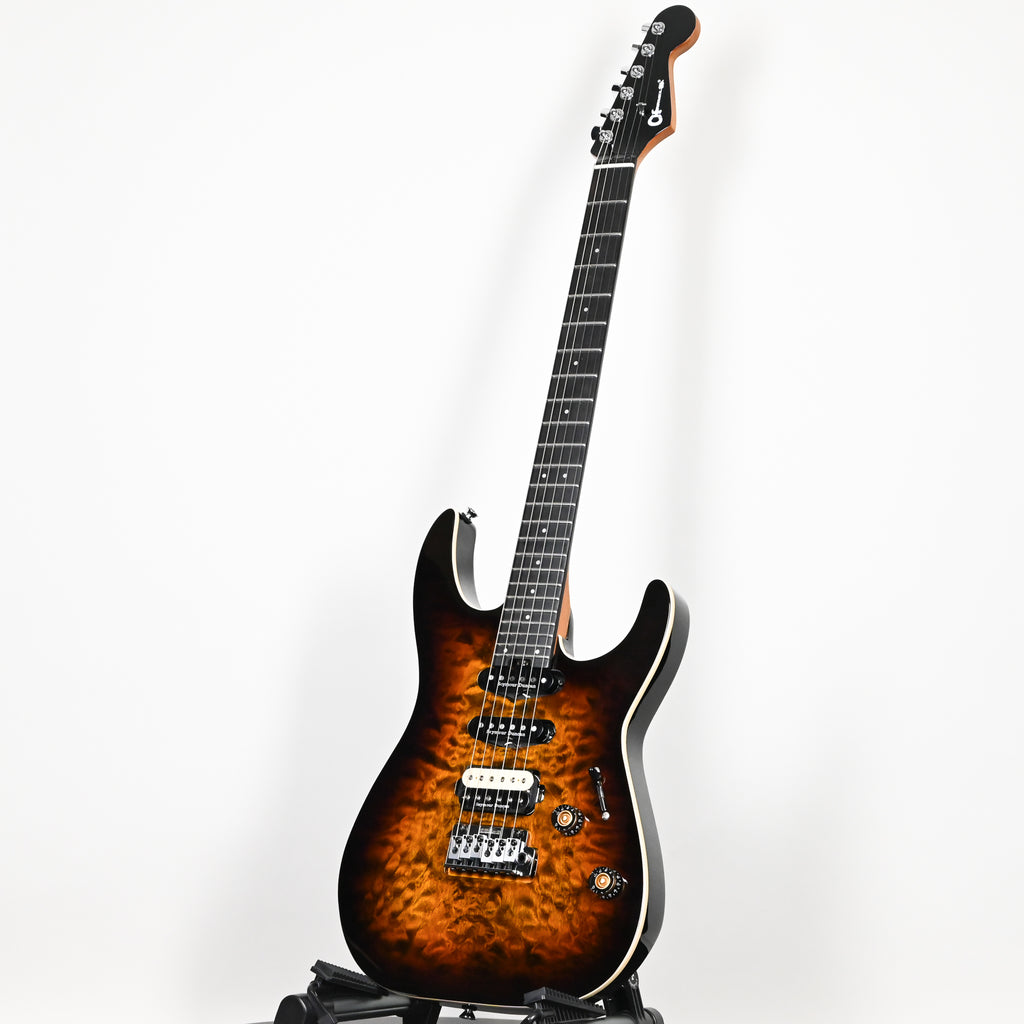 Charvel Pro-Mod Plus Dinky DK24 HSS 2PT QM- Amber Tiger Eye 2026 (ISC2600277)