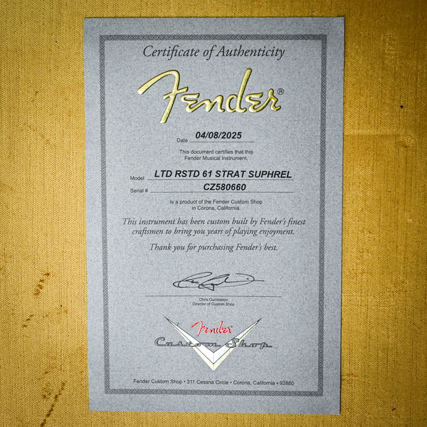 Fender Custom Shop Limited Edition Roasted '61 Stratocaster Super Heavy Relic- Aged 3 Color Sunburst 2025 (CZ580660)