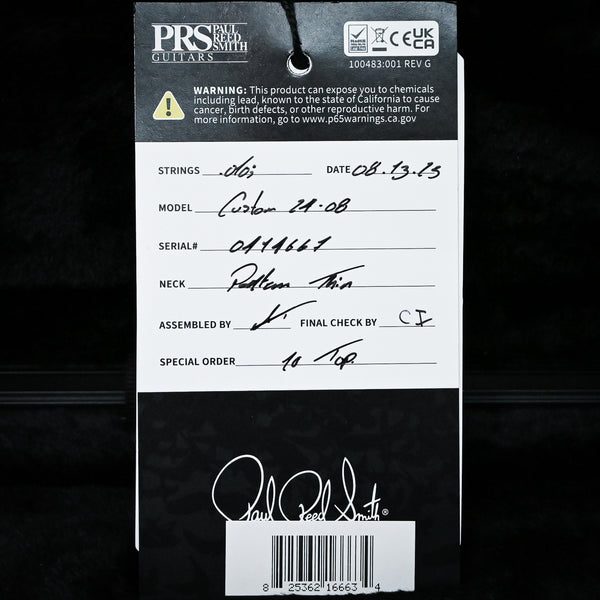 PRS Custom 24-08 w/ 10-Top Electric Guitar- Cobalt Smokeburst 2025 (0414667)