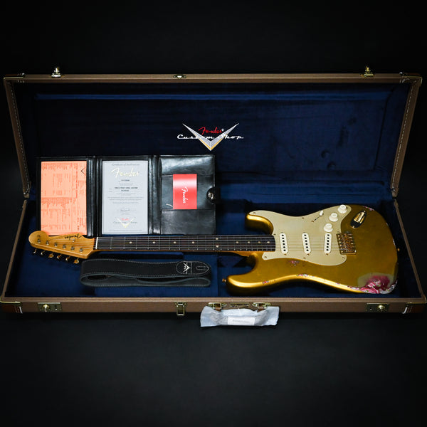 Fender Custom Shop 1962 Stratocaster w/ Gold Hardware Heavy Relic- Frost Gold / Pink Paisley 2024 (R139235)