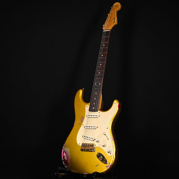 Fender Custom Shop 1962 Stratocaster w/ Gold Hardware Heavy Relic- Frost Gold / Pink Paisley 2024 (R139235)