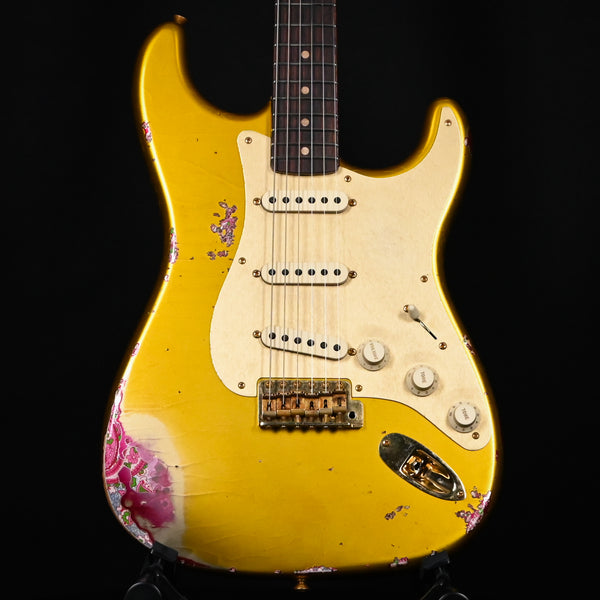 Fender Custom Shop 1962 Stratocaster w/ Gold Hardware Heavy Relic- Frost Gold / Pink Paisley 2024 (R139235)