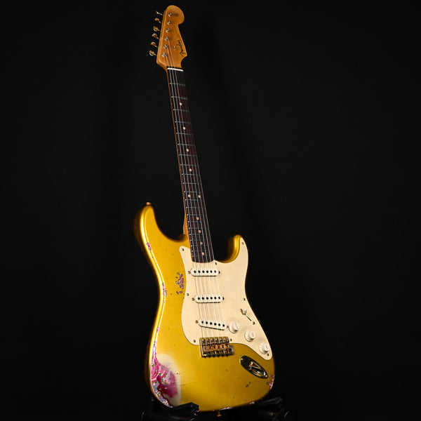 Fender Custom Shop 1962 Stratocaster w/ Gold Hardware Heavy Relic- Frost Gold / Pink Paisley 2024 (R139235)