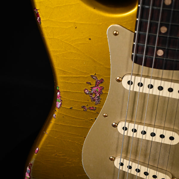 Fender Custom Shop 1962 Stratocaster w/ Gold Hardware Heavy Relic- Frost Gold / Pink Paisley 2024 (R139235)