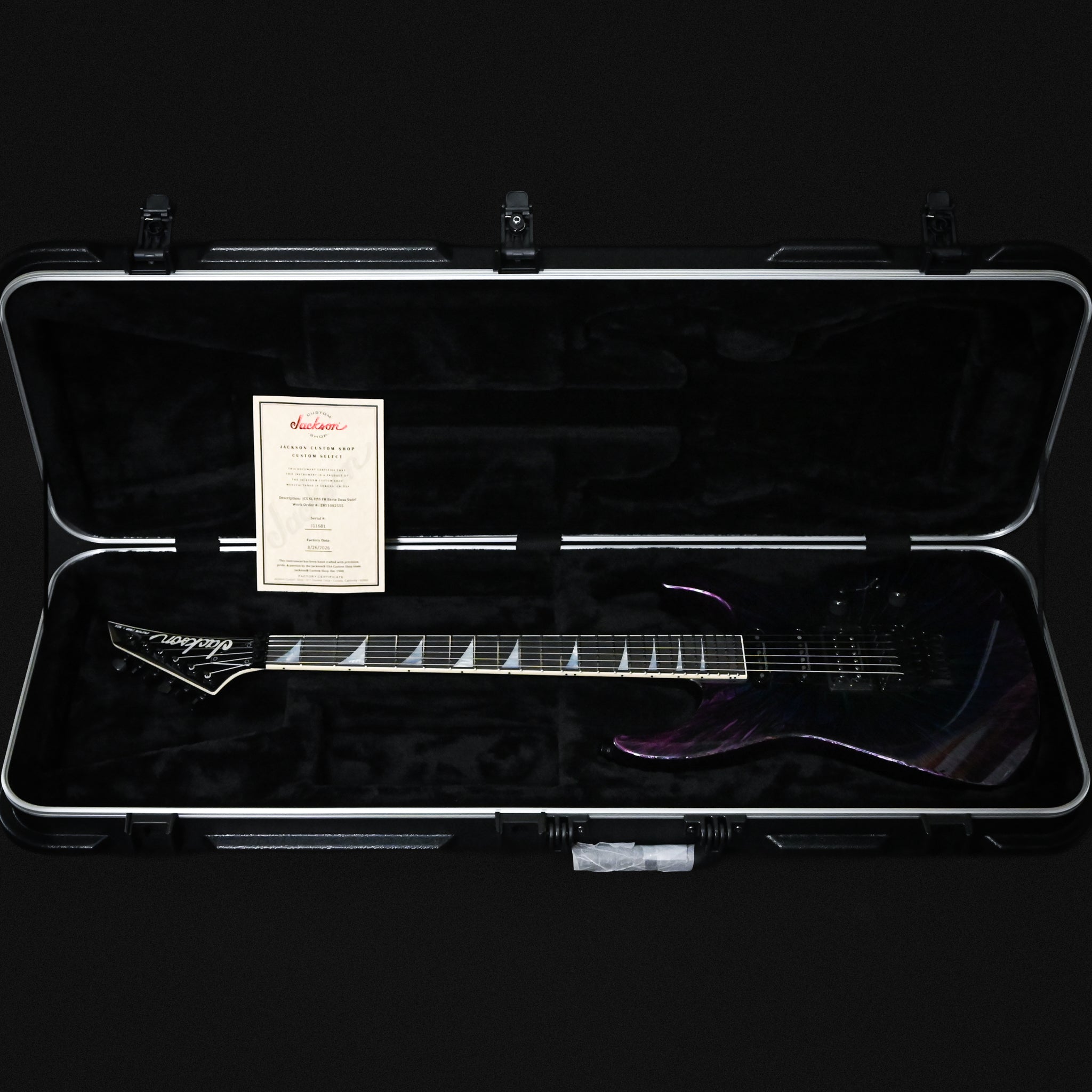 Jackson Custom Shop USA Select Soloist SL HSS FR Electric Guitar- Eerie Dess Swirl 2026 (J11681)