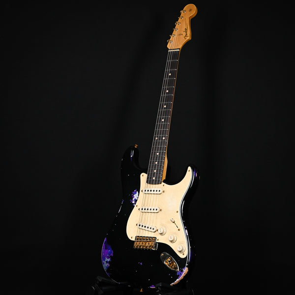 Fender Custom Shop 1962 Stratocaster w/ Gold Hardware & Josefina Handwound Pickups, Heavy Relic- Black/ Purple Paisley 2025 (R139350)