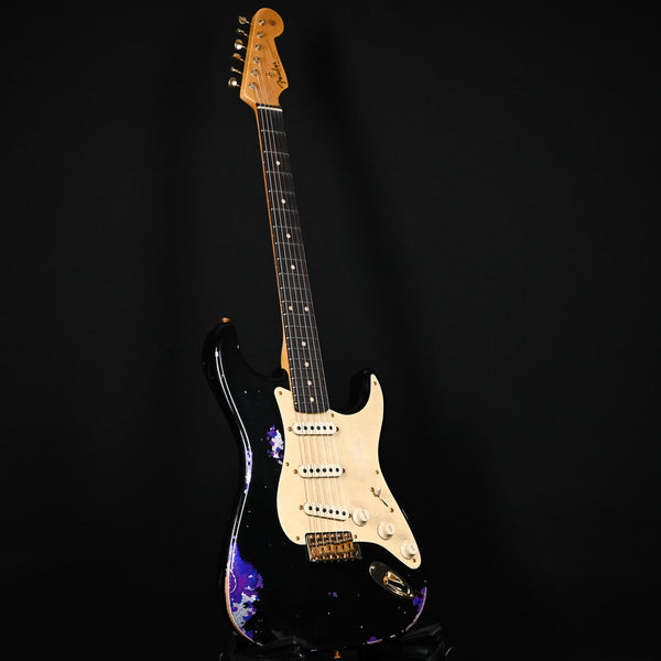 Fender Custom Shop 1962 Stratocaster w/ Gold Hardware & Josefina Handwound Pickups, Heavy Relic- Black/ Purple Paisley 2025 (R139350)