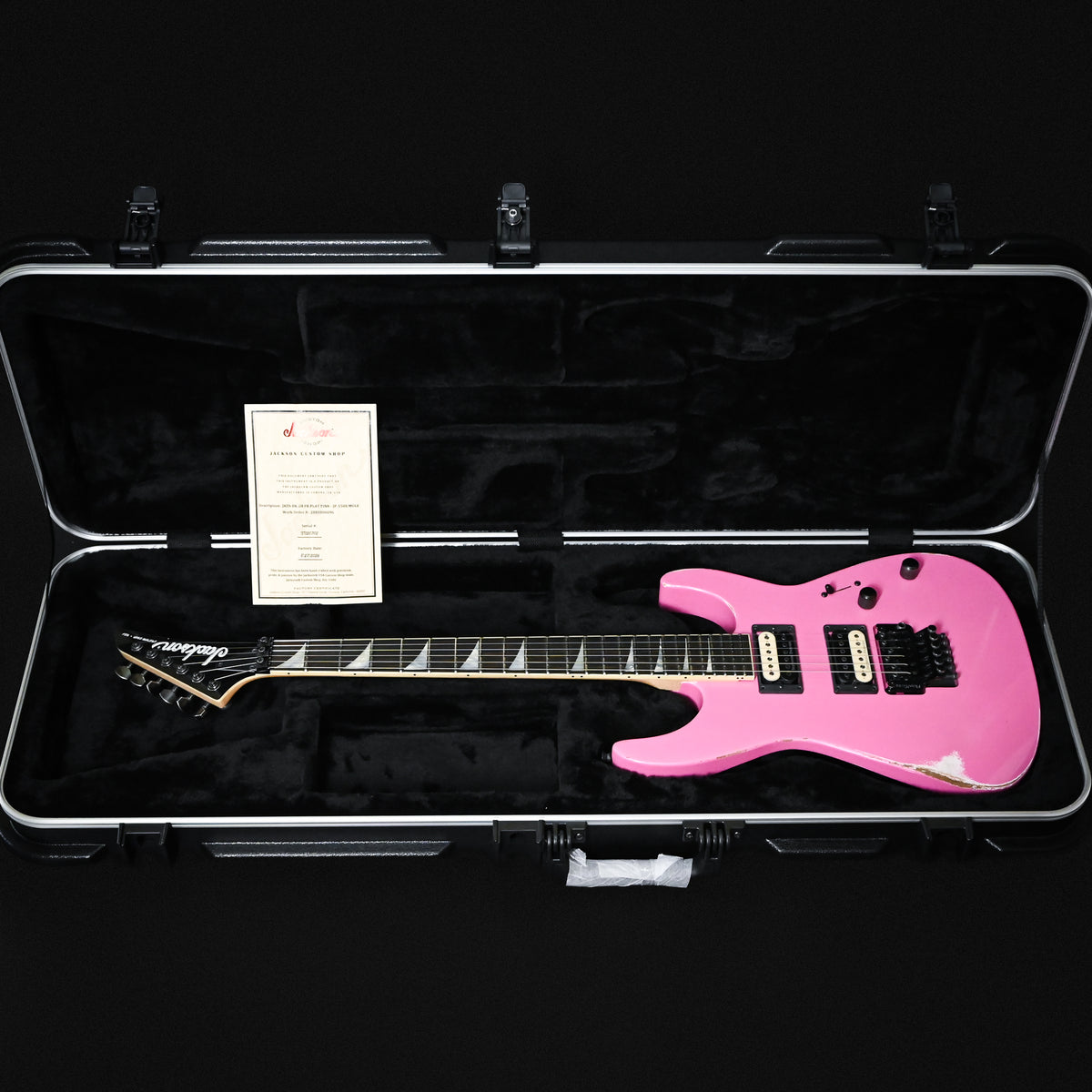 Jackson Custom Shop USA Special Edition Dk24-FR Dinky Floyd Rose w/ JP-1500 Boost Nitro Relic Club- Platinum Pink 2026 (XN20702)