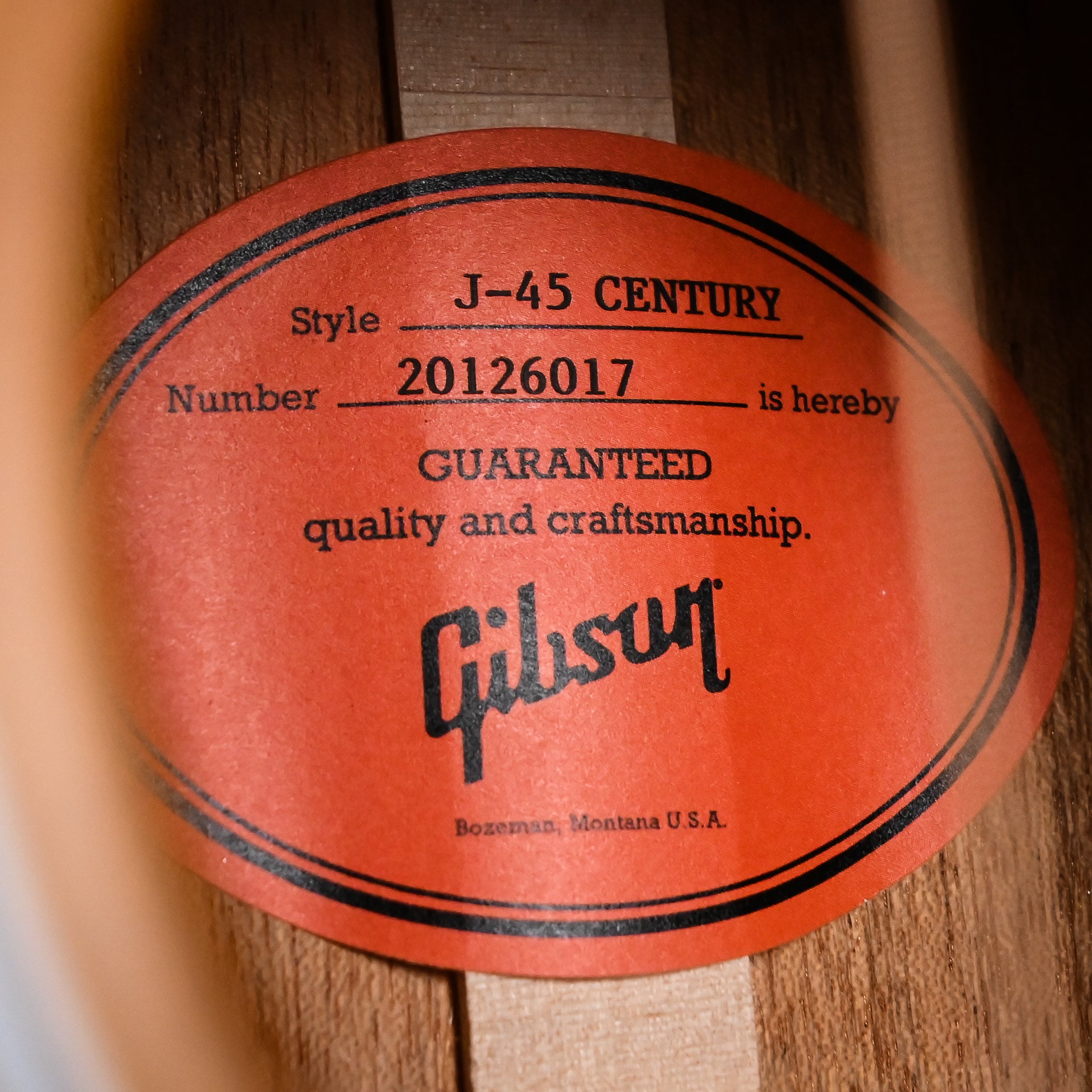 Gibson J-45 Century 12-Fret Acoustic Guitar- Vintage Amber 2026 (20126017)