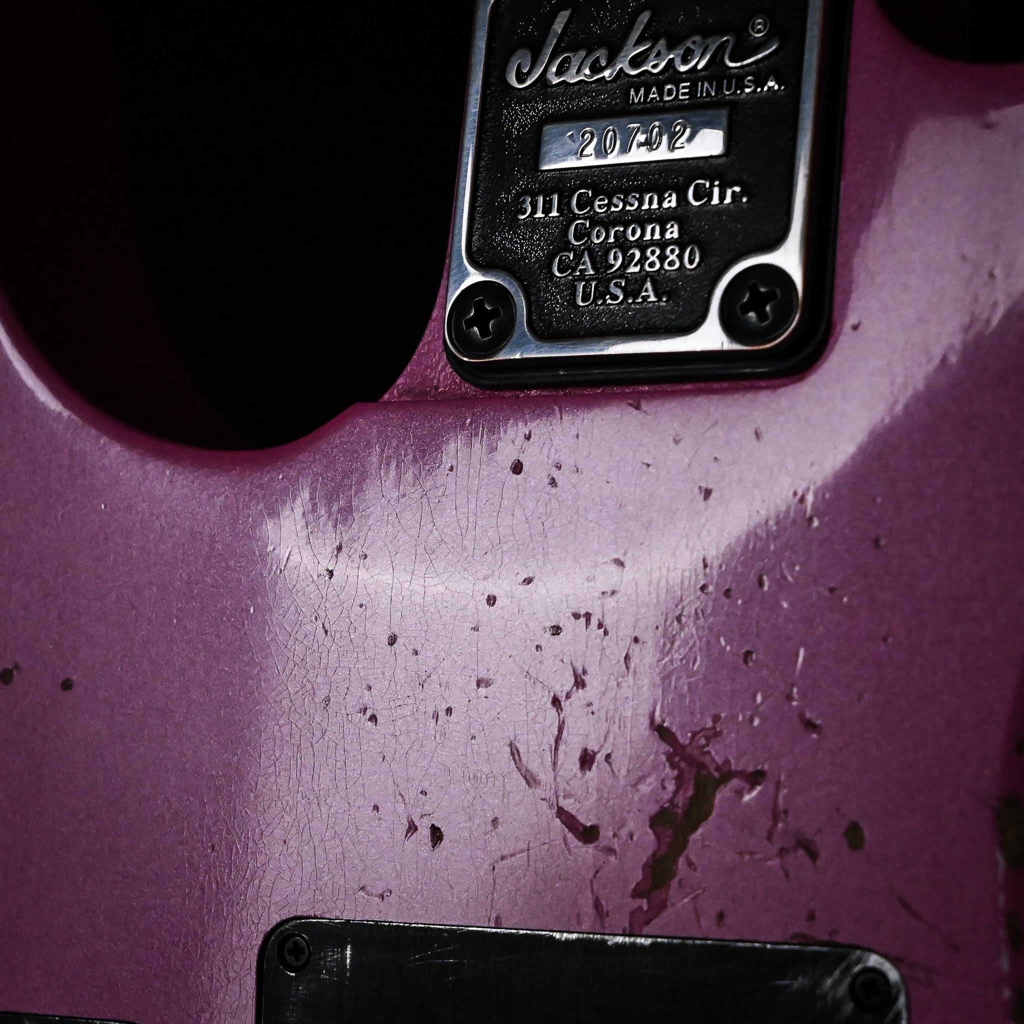 Jackson Custom Shop USA Special Edition Dk24-FR Dinky Floyd Rose w/ JP-1500 Boost Nitro Relic Club- Platinum Pink 2026 (XN20702)
