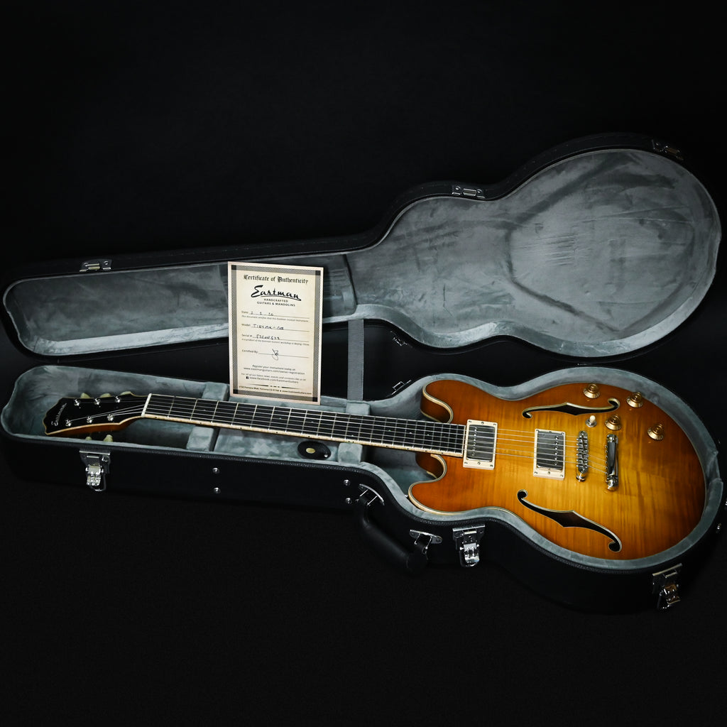 Eastman T184MX Semi-Hollowbody Electric Guitar- Goldburst 2026 (P2500579)