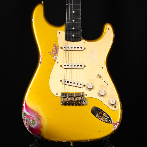 Fender Custom Shop 1962 Stratocaster w/ Gold Hardware Heavy Relic- Frost Gold / Pink Paisley 2025 (R133981)