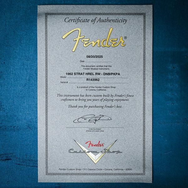 Fender Custom Shop 1962 Stratocaster w/ Josefina Handwound Pickups Heavy Relic- Daphne Blue/ Pink Paisley 2025 (R143962)