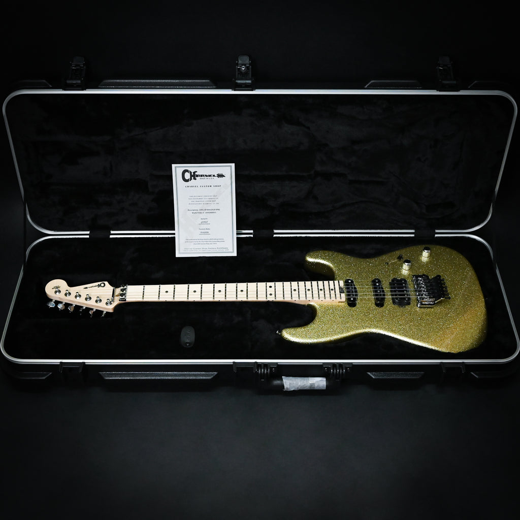 Charvel USA Custom Shop San Dimas HSS – Gold Sparkle (C17837)