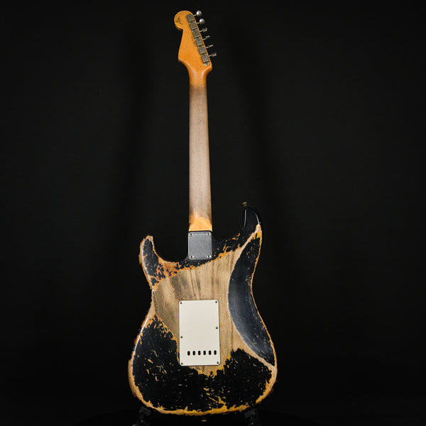 Fender Custom Shop Masterbuilt Andy Hicks 1963 Stratocaster Super Heavy Relic Brazilian Rosewood Black over Sunburst 2023 (R129110)