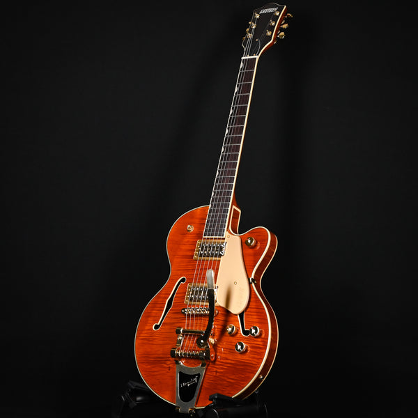 Gretsch Electromatic LTD Flame Okoume Broadkaster Jr. Single-Cut w/ Bigsby- Roundup Orange Stain (CYGC24110711)