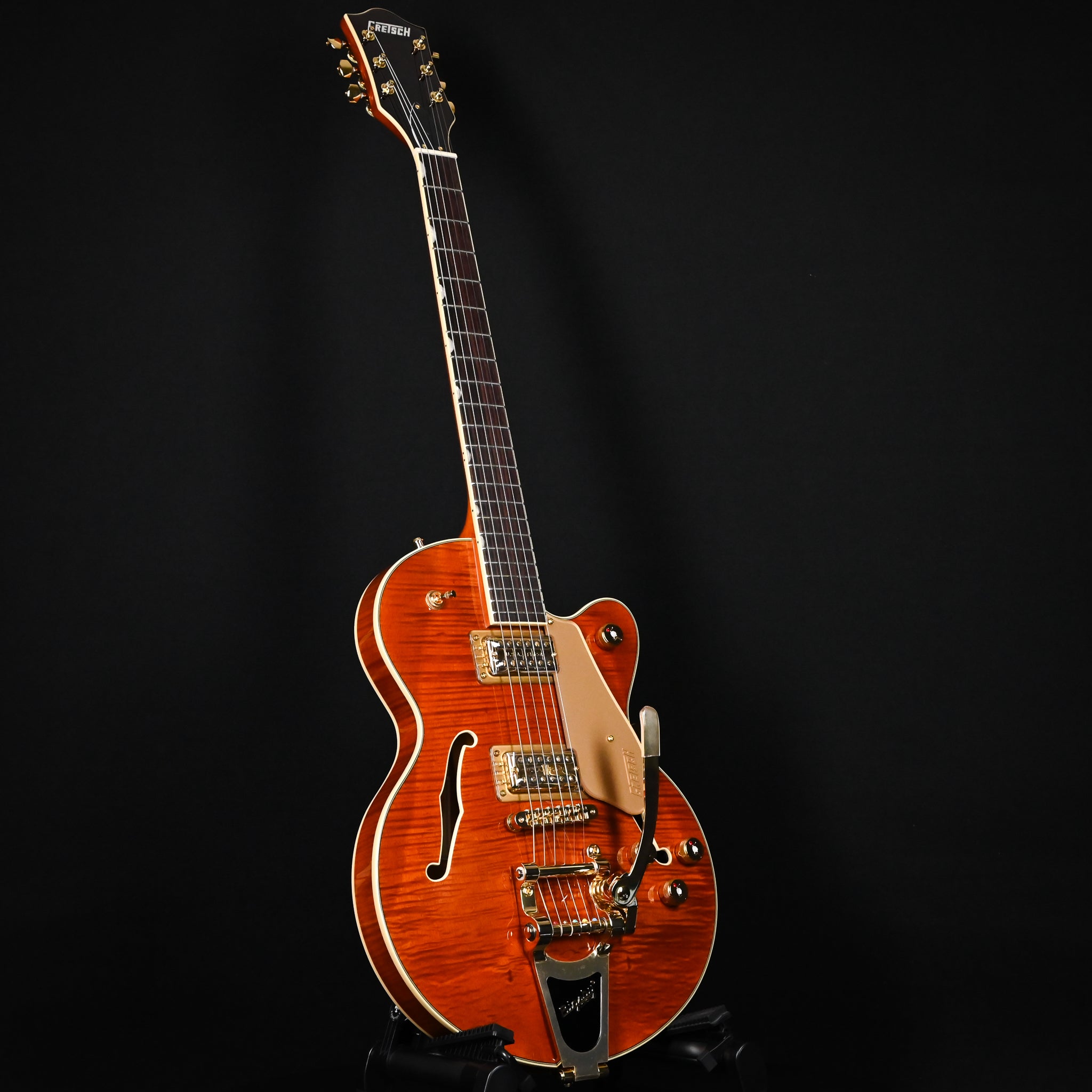 Gretsch Electromatic LTD Flame Okoume Broadkaster Jr. Single-Cut w/ Bigsby- Roundup Orange Stain (CYGC24110711)
