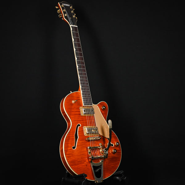 Gretsch Electromatic LTD Flame Okoume Broadkaster Jr. Single-Cut w/ Bigsby- Roundup Orange Stain (CYGC24110711)