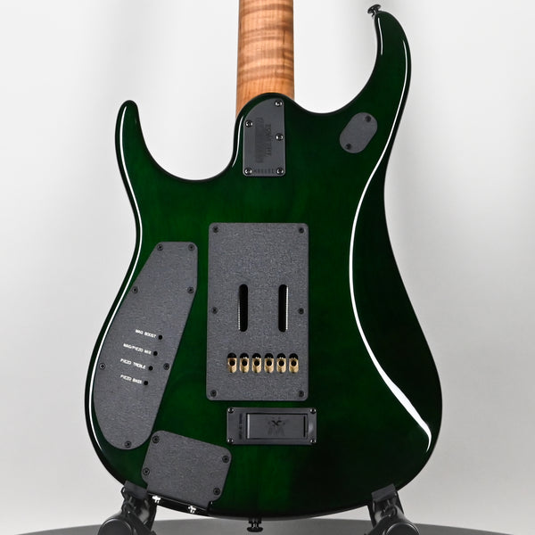 Ernie Ball Music Man JP15 John Petrucci Signature Electric Guitar- Green Tiger Eye Flame 2025 (H06651)