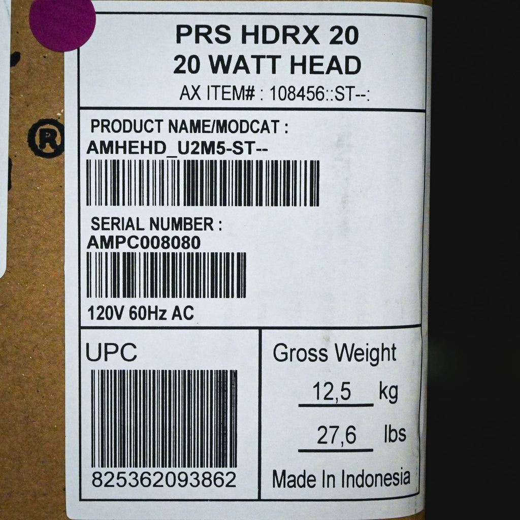 PRS HDRX 20-Watt Guitar Amp Head - Black (AMPC008080)
