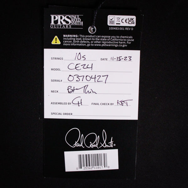 PRS CE24 Black Amber Rosewood Fingerboard 2023 (0370427)