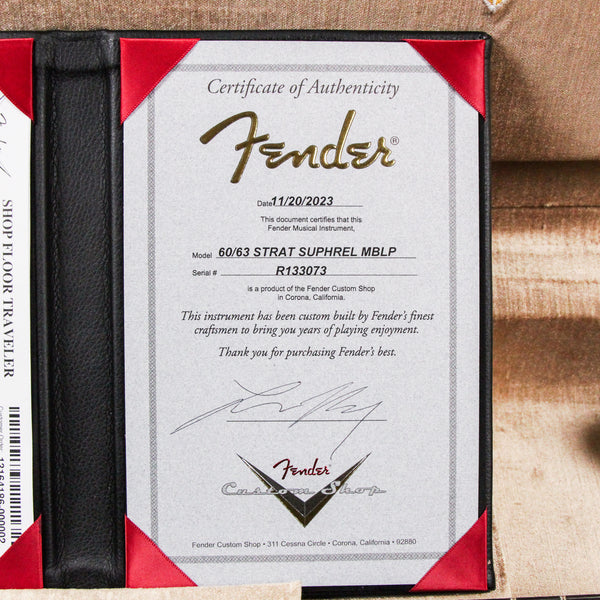Fender Custom Shop Masterbuilt Levi Perry 60/63 Stratocaster Brazilian Rosewood Super Heavy Relic Aged Black over 3 Color Sunburst 2023 (R133073)