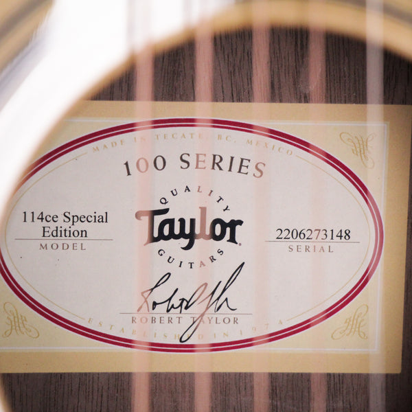 Taylor 114ce Special Edition Grand Auditorium Spruce Walnut Natural 2023 (2206273148)