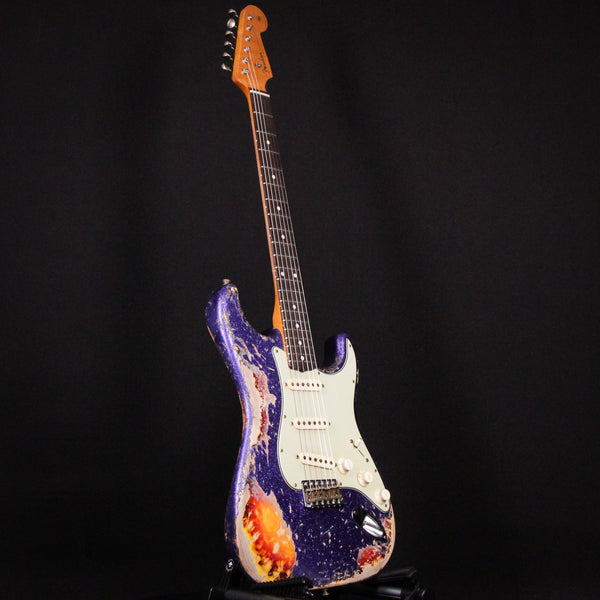 Fender Custom Shop 1962 Stratocaster Super Heavy Relic Dennis Galuszka Masterbuilt Brazilian Rosewood Purple Sparkle / 3 Color Sunburst 2024 (R135800)