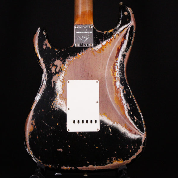Fender Custom Shop Limited Edition Roasted '61 Strat Super Heavy Relic Rosewood Fretboard Aged Black over 3-Color Sunburst 2024 (CZ576594)