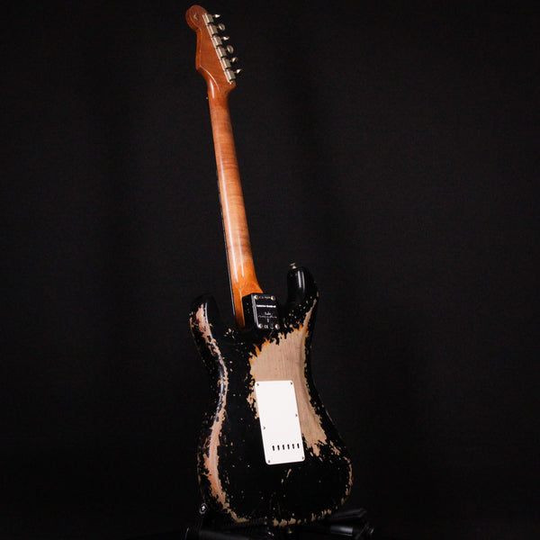 Fender Custom Shop Limited Edition Roasted '61 Strat Super Heavy Relic Rosewood Fretboard Aged Black over 3-Color Sunburst 2024 (CZ579439)