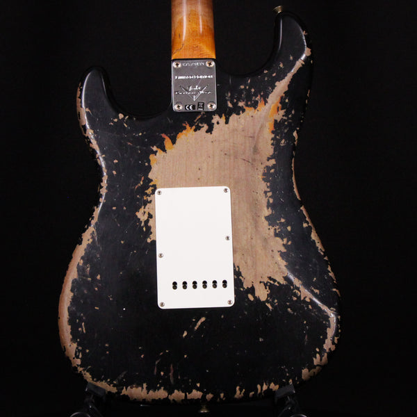 Fender Custom Shop Limited Edition Roasted '61 Strat Super Heavy Relic Rosewood Fretboard Aged Black over 3-Color Sunburst 2024 (CZ579439)