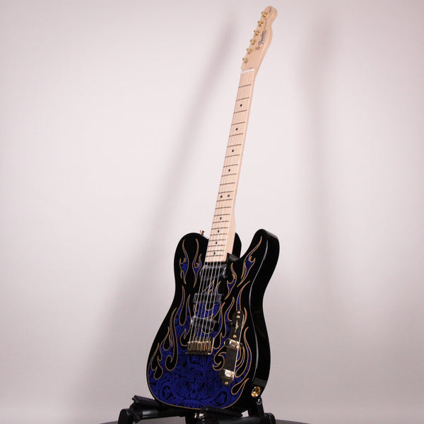 Fender James Burton Telecaster Blue Paisley Flames Maple Fingerboard (US22184063)