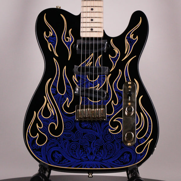 Fender James Burton Telecaster Blue Paisley Flames Maple Fingerboard (US22184063)