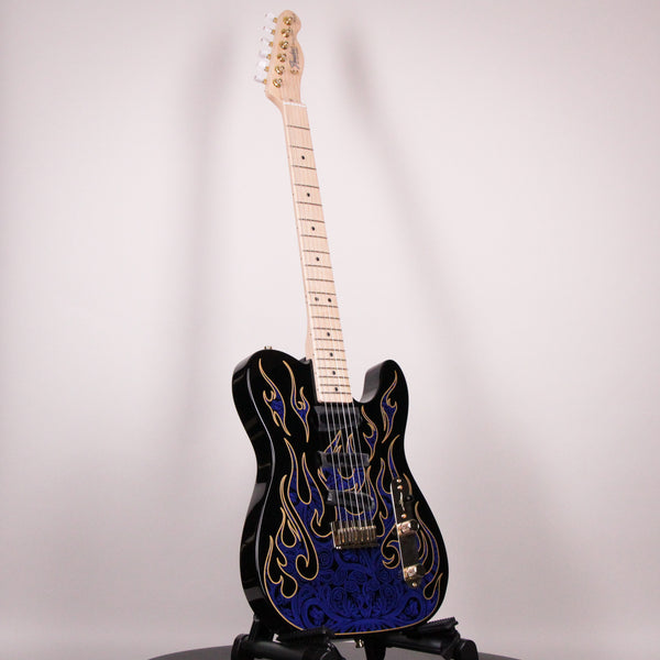 Fender James Burton Telecaster Blue Paisley Flames Maple Fingerboard (US22184063)