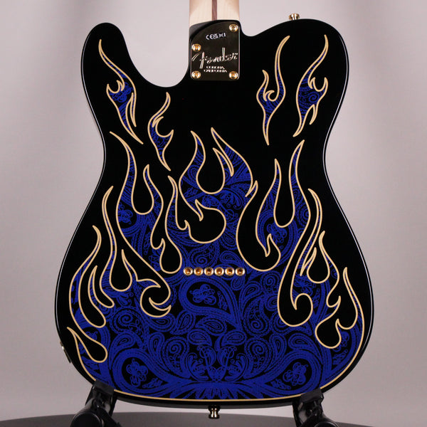 Fender James Burton Telecaster Blue Paisley Flames Maple Fingerboard (US22184063)