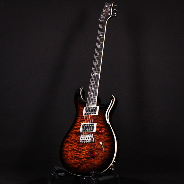 PRS SE Custom 24 Electric Guitar Quilt Black Gold Sunburst 2023 (CTIF059002)