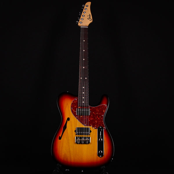 Suhr Alt T Semi Hollow Guitar Rosewood 3 Tone Burst (74394)