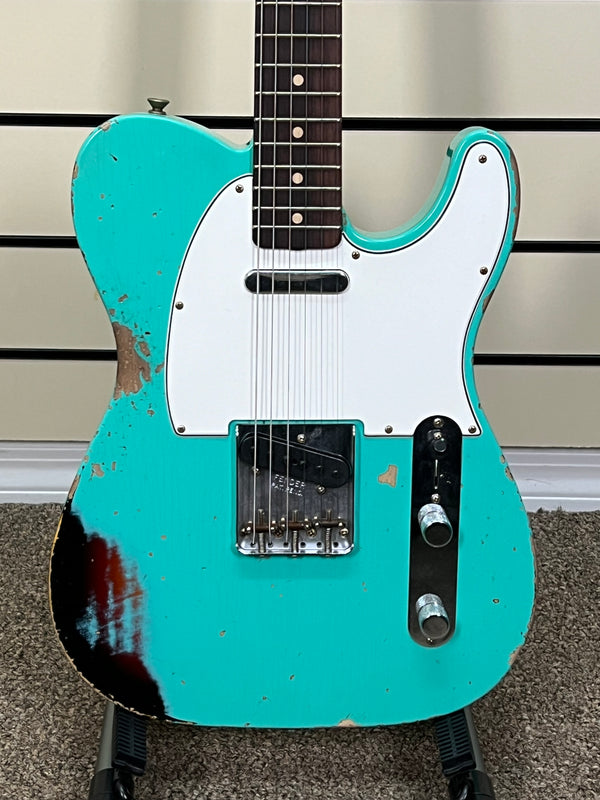 Fender Custom Shop Heavy Relic 60 Telecaster Sea Foam Green over Sunburst 2024 (R134386)