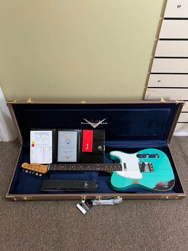 Fender Custom Shop Heavy Relic 60 Telecaster Sea Foam Green over Sunburst 2024 (R134386)