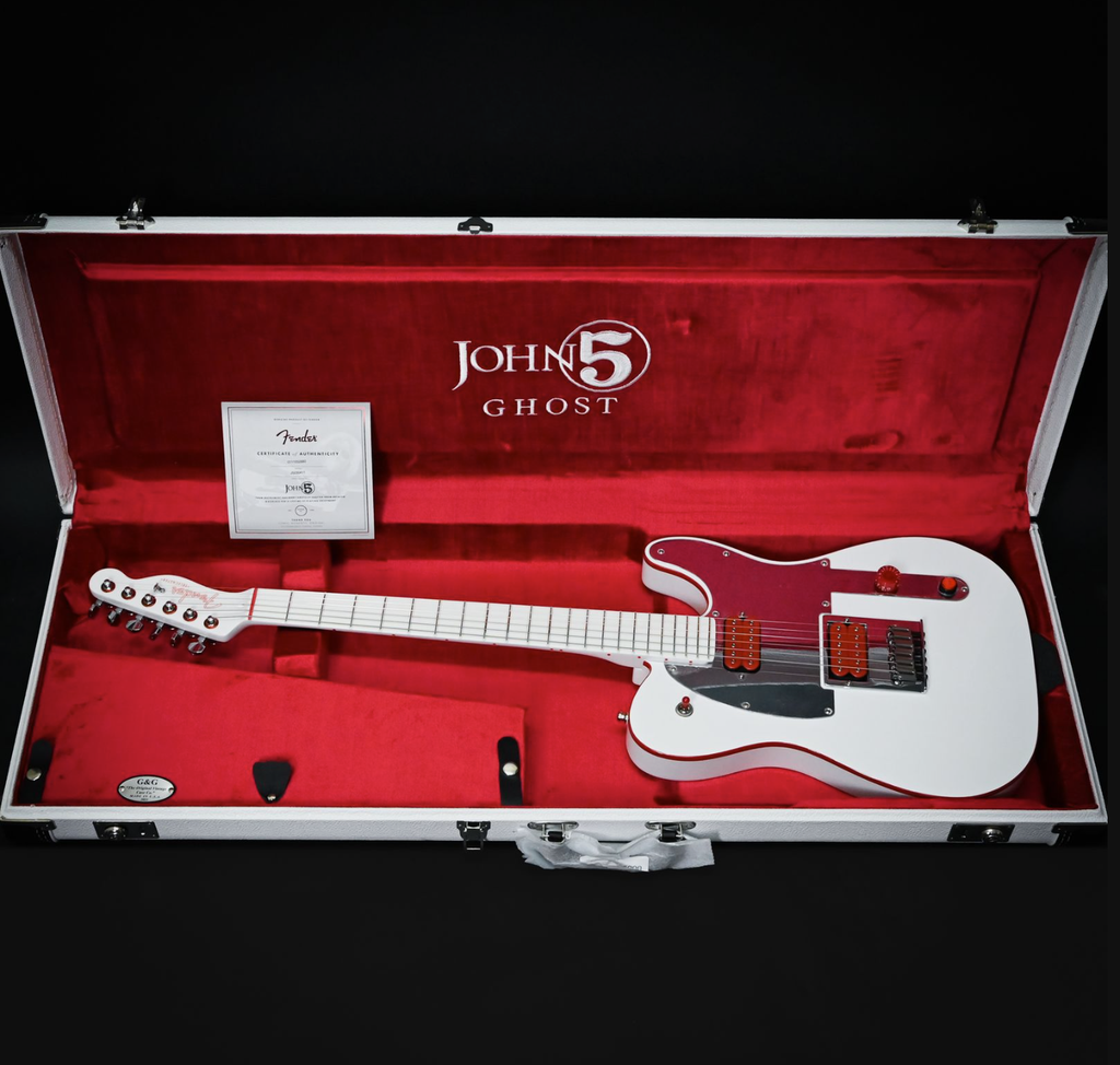 Fender John 5 Ghost Telecaster Electric Guitar- Artic White (J5230411)