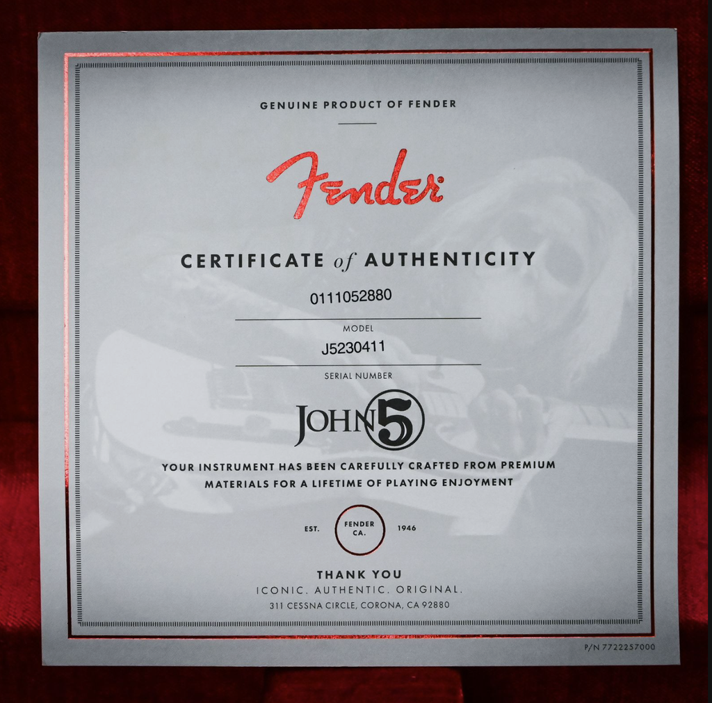 Fender John 5 Ghost Telecaster Electric Guitar- Artic White (J5230411)
