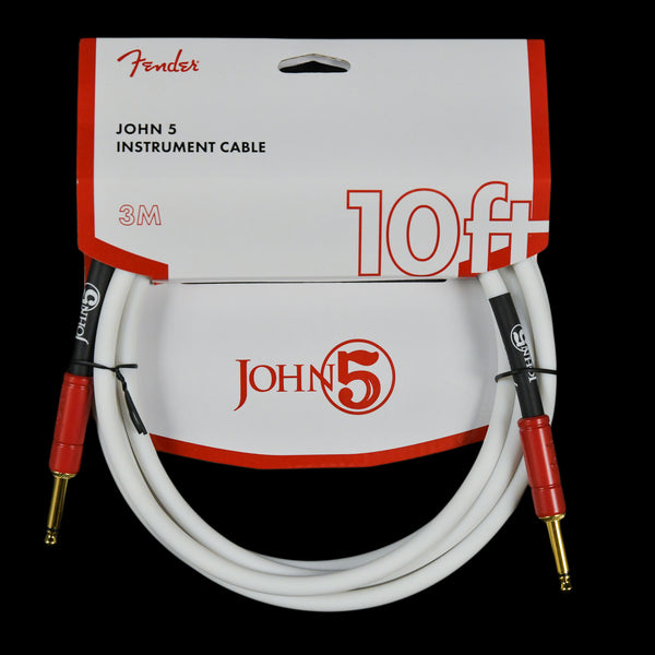 Fender John 5 Instrument Cable white(10 Feet) (limited run)