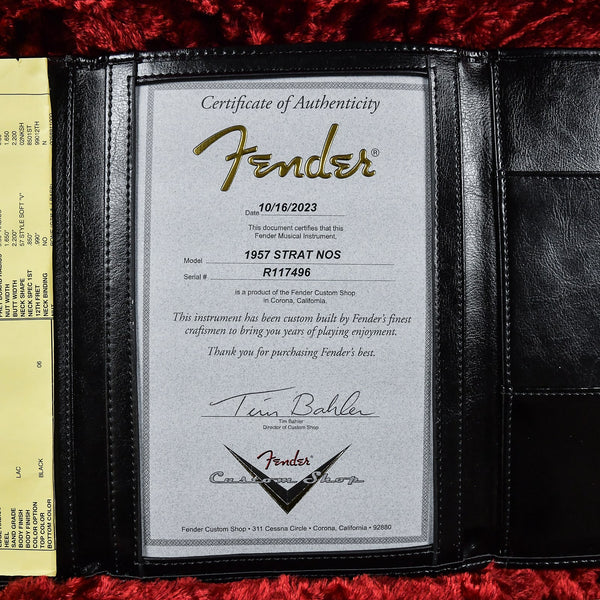 Fender Custom Shop 1957 / 57 Stratocaster NOS Maple Fingerboard Black Gold 2023 (R117496)