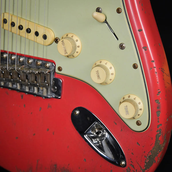 Fender Custom Shop Masterbuilt Jason Smith 1963 / 63 Stratocaster Heavy Relic Brazilian Rosewood Fiesta Red 2023 (R129228)